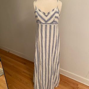 NWT C&C Linen striped maxi dress